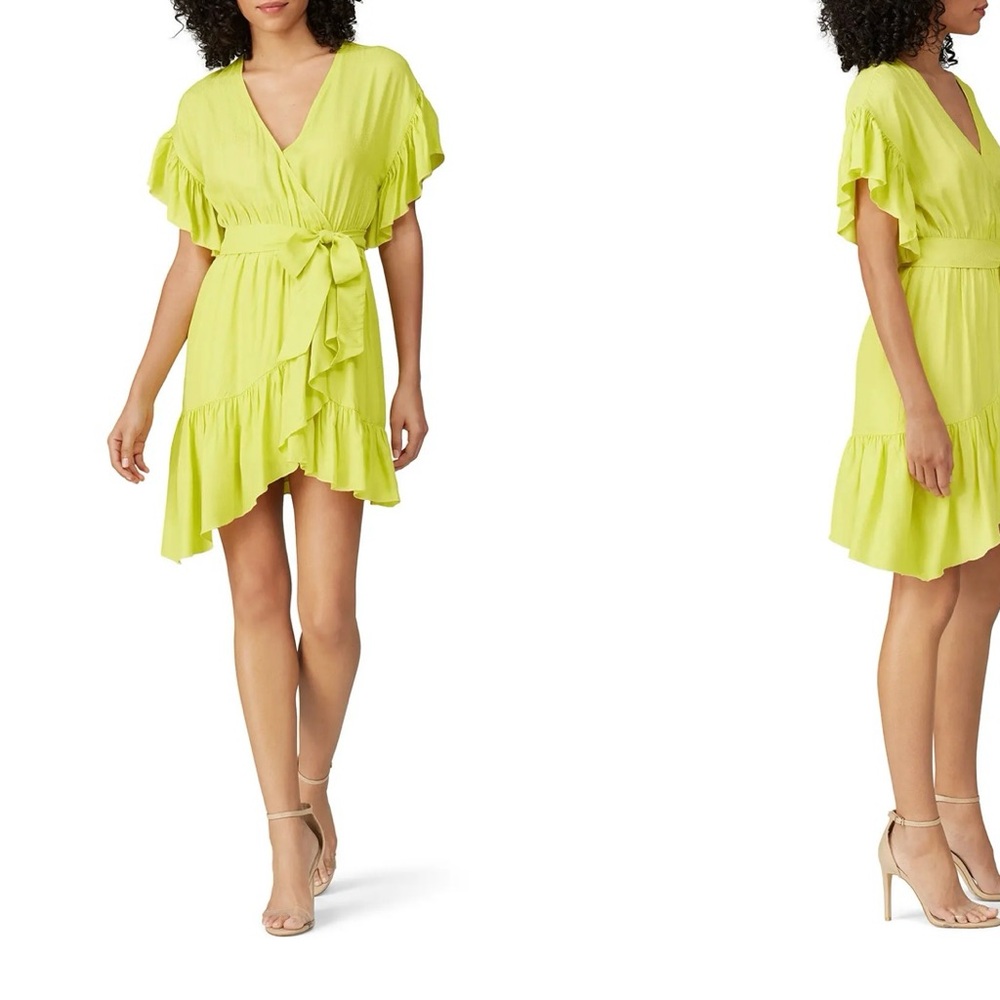 NISSA Ruffled Faux Wrap Dress Size 8